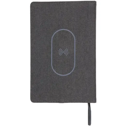 Pessac Santhome A5 Refillable Notebook With Wireless Charger Back